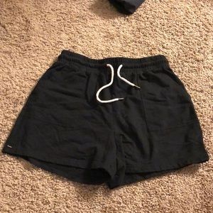black 100% cotton shorts